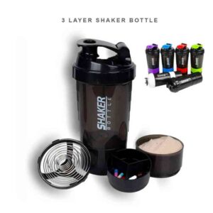 3 layer shaker bottle
