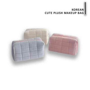 korean cute plush makeup bag